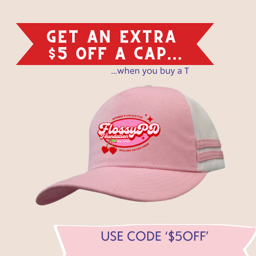 Caps/Hats - FlossyPD Brand Logo Women’s Trucker Baseball Cap - Pink with White Mesh sides