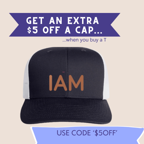 Caps/Hats - IAM Brand Logo Men’s Trucker Baseball Cap - Navy with White Mesh sides